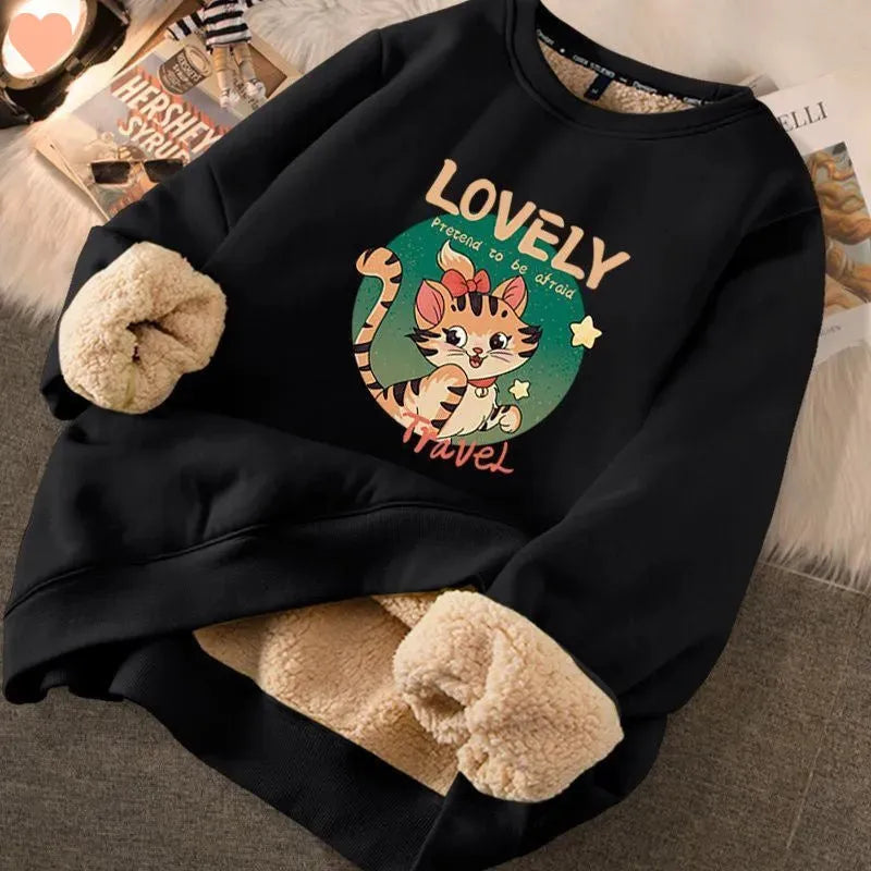 Fashion Thickened Printed Sweater For Women - Bellarte Enchanté Fashion Thickened Printed Sweater For Women